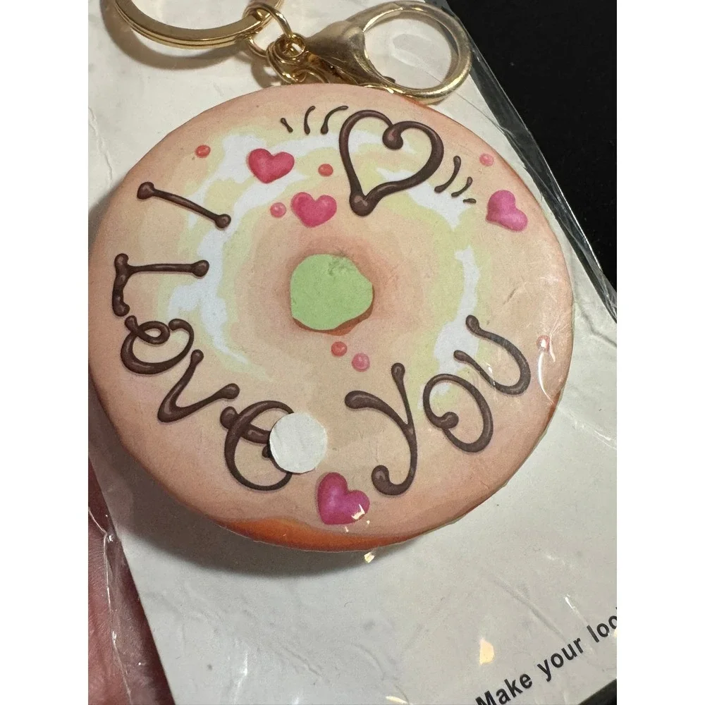 Donut I Love You‎ Mirror Keychain Gift Bag Clip Charm Accessory